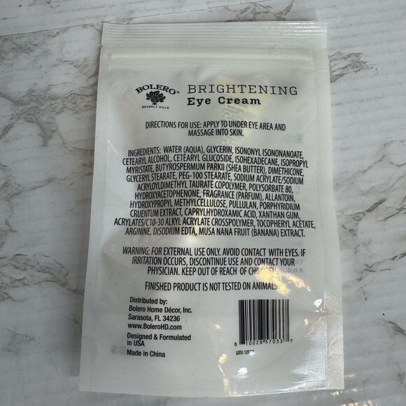 Bolero Brightening Eye Cream Banana Extract 0.5 Fl Oz All Skin Types Tube - Picture 4 of 4